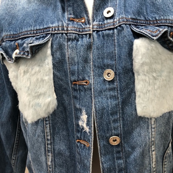 Zara girl jean distressed jacket - Picture 2 of 7